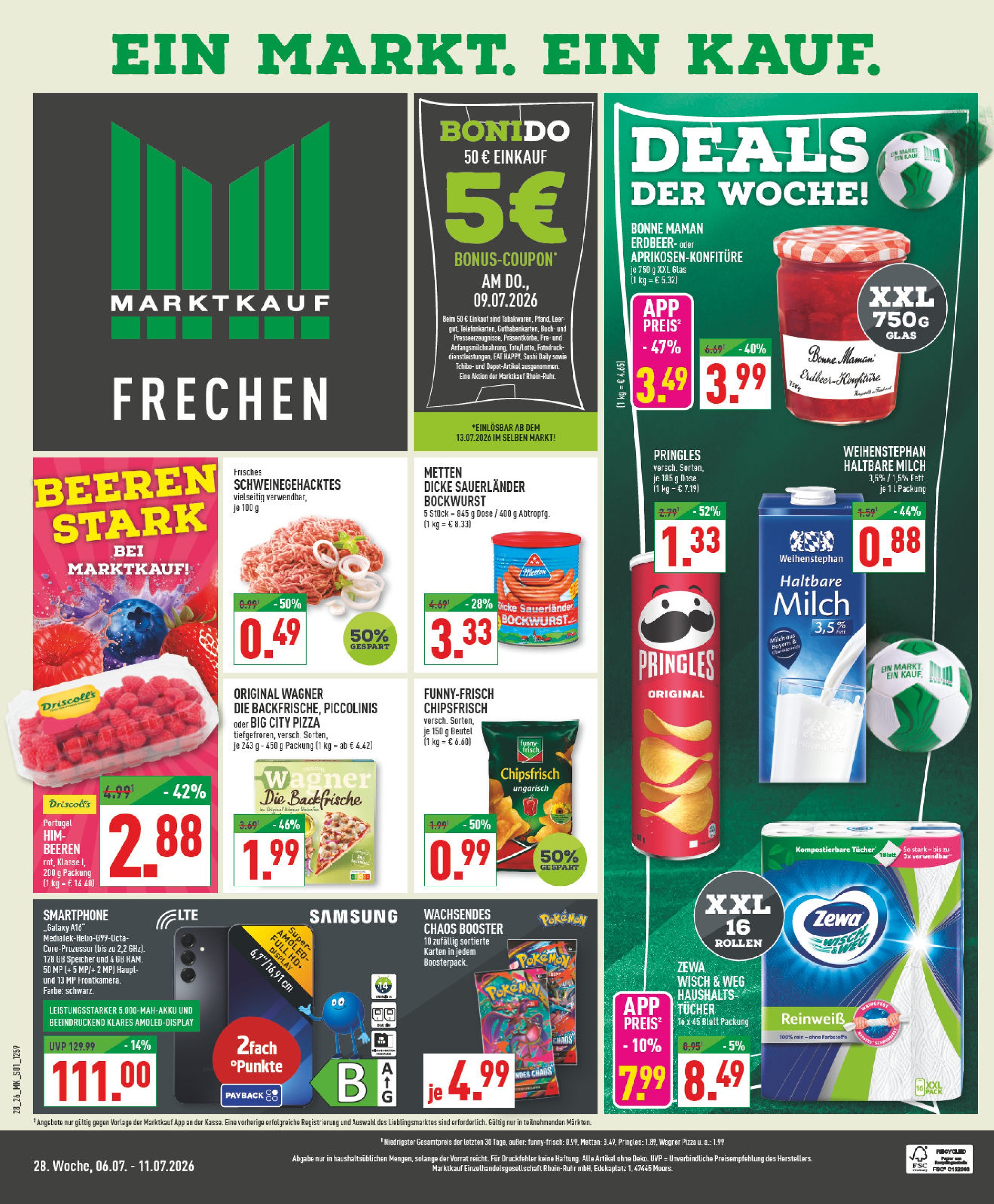 Aktueller Marktkauf Discounter Prospekt in Elsdorf und Umgebung, "Aktuelle Angebote" mit 24 Seiten, 06.07.2026 - 11.07.2026